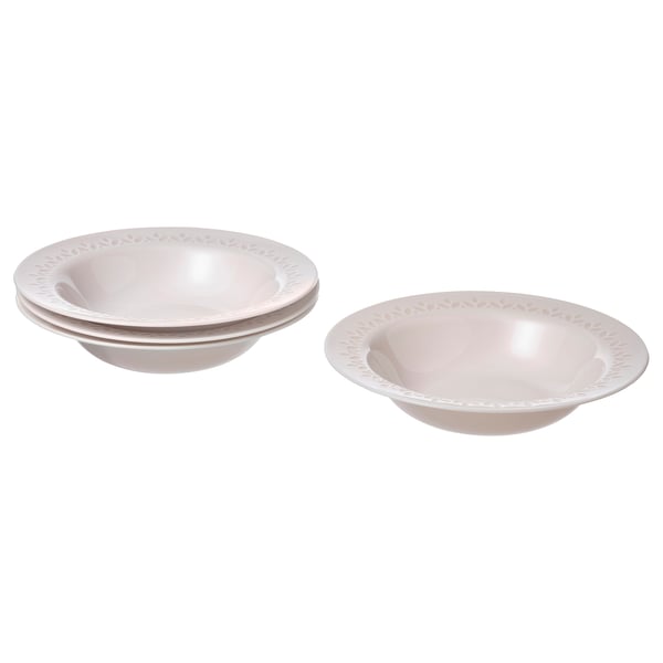 PARADISISK deep plate, off-white, 22 cm, 4 pack