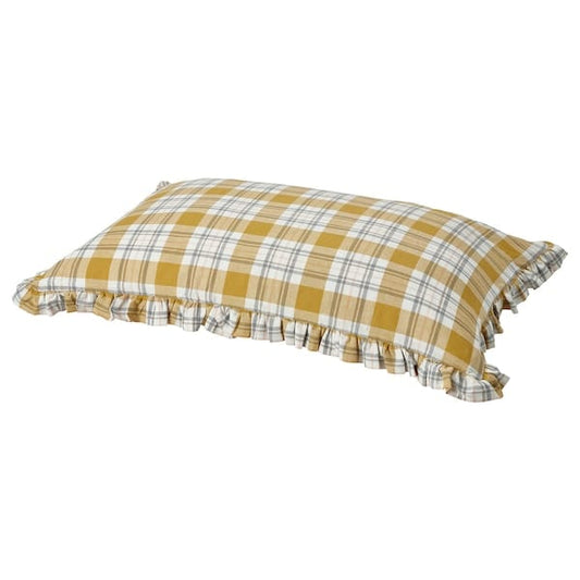 Ikea PARKOLVON - Pillowcase, multicolour/check, 50x80 cm