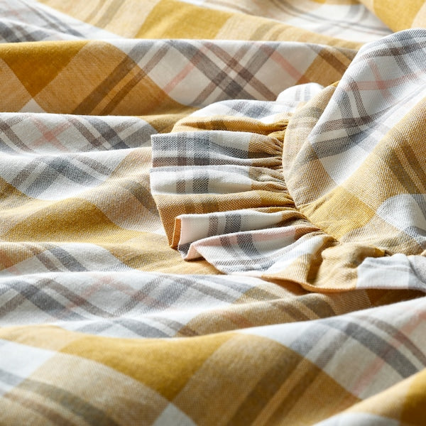 PARKOLVON - Pillowcase, multicolour/check, 50x80 cm