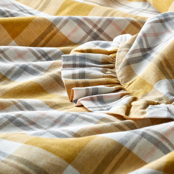 PARKOLVON pillowcase, multicolour/check, 50x80 cm