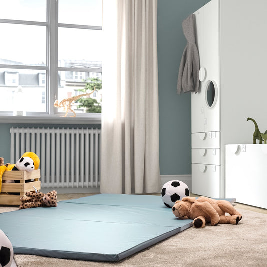 PASSBIT folding gym mat, blue, 120x225 cm