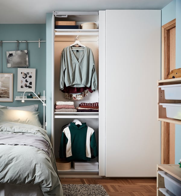 PAX - 2 wardrobe frames, white,150x35x236 cm
