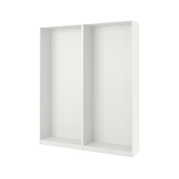 PAX 2 wardrobe frames, white, 200x35x236 cm