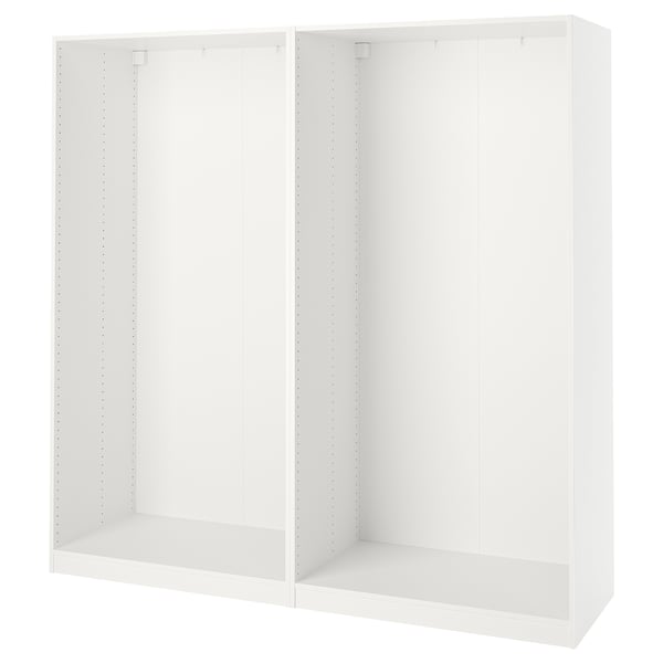 PAX 2 wardrobe frames, white, 200x58x201 cm