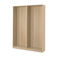 PAX - 2 wardrobe frames, oak effect with white stain,150x35x201 cm