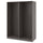 PAX - 2 wardrobe frames, dark grey,150x58x201 cm