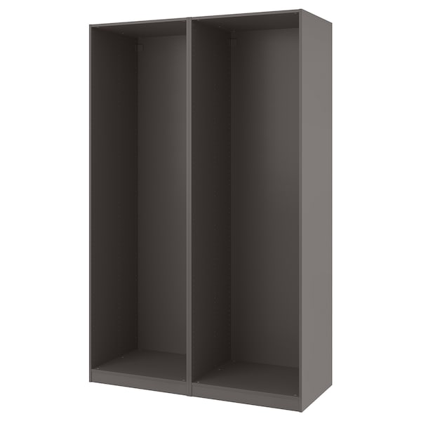 PAX - 2 wardrobe frames, dark grey,150x58x236 cm