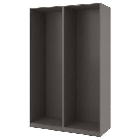 PAX - 2 wardrobe frames, dark grey,150x58x236 cm