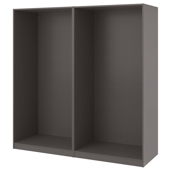 PAX - 2 wardrobe frames, dark grey,200x58x201 cm