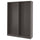 PAX - 2 wardrobe frames, dark grey,150x35x201 cm