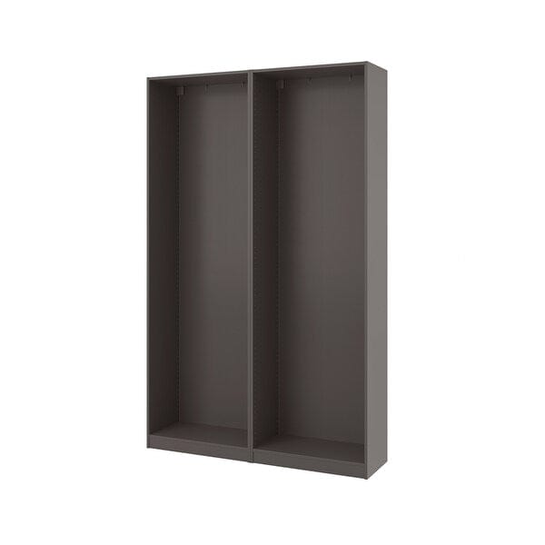 Ikea PAX - 2 wardrobe frames, dark grey,150x35x236 cm
