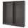 PAX - 2 wardrobe frames, dark grey,200x35x201 cm
