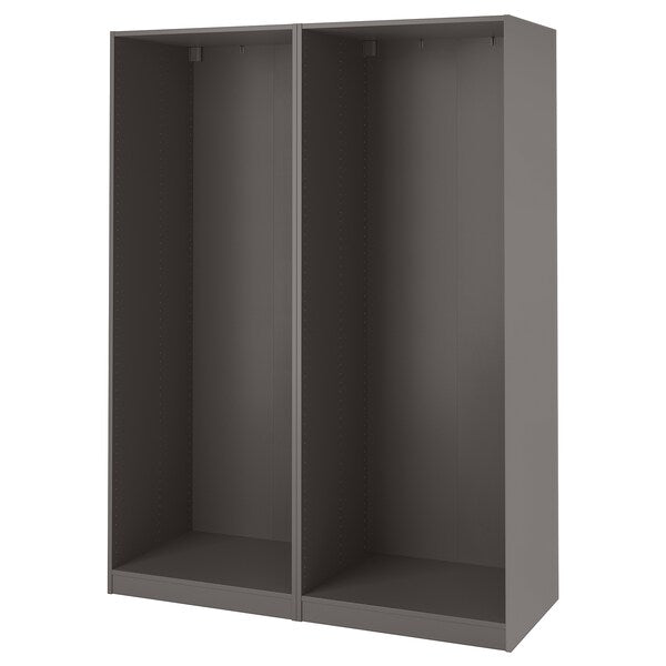 PAX - 2 wardrobe frames, dark grey,150x58x201 cm
