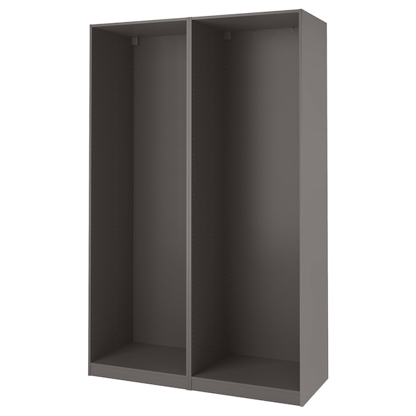 PAX - 2 wardrobe frames, dark grey,150x58x236 cm