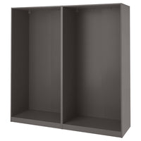 PAX - 2 wardrobe frames, dark grey,200x58x201 cm