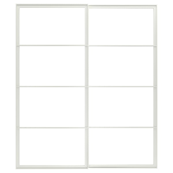 PAX - PAX Pair of sliding door frames w rail, white, 200x236 cm