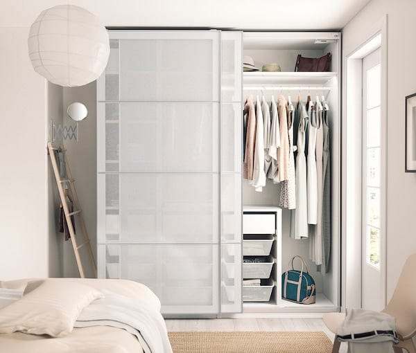 Ikea PAX - 3 wardrobe frames, white,200x58x236 cm