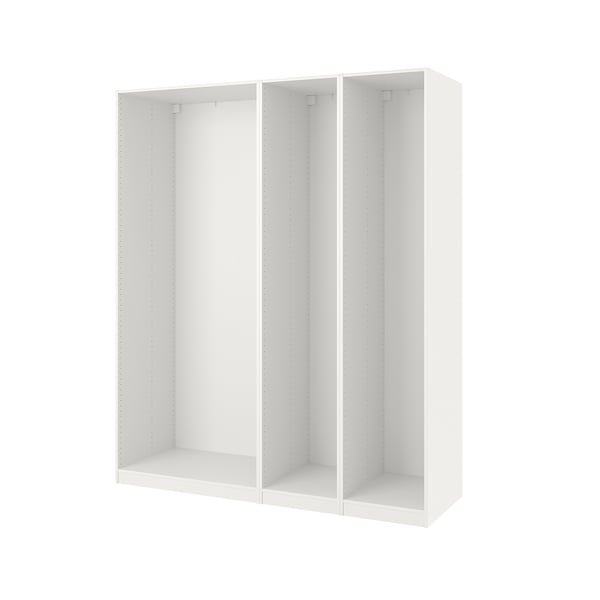 PAX 3 wardrobe frames, white, 200x58x236 cm
