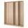 PAX - 3 wardrobe frames, oak effect with white stain,200x35x236 cm