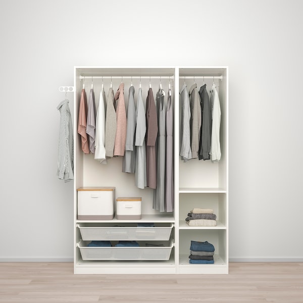 PAX / ÅHEIM - Wardrobe combination, white/glass mirror,150x60x201 cm