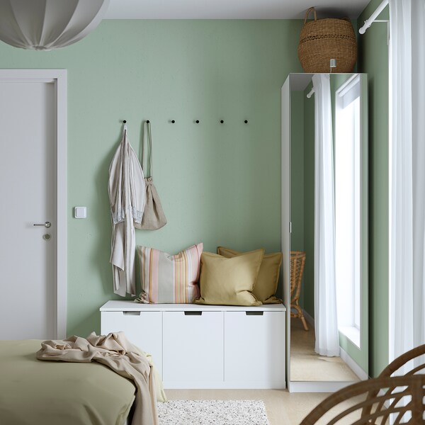 PAX / ÅHEIM - Wardrobe combination, white/glass mirror,50x60x201 cm