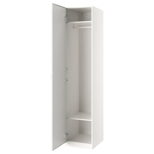 PAX / ÅHEIM - Wardrobe combination, white/glass mirror,50x60x236 cm