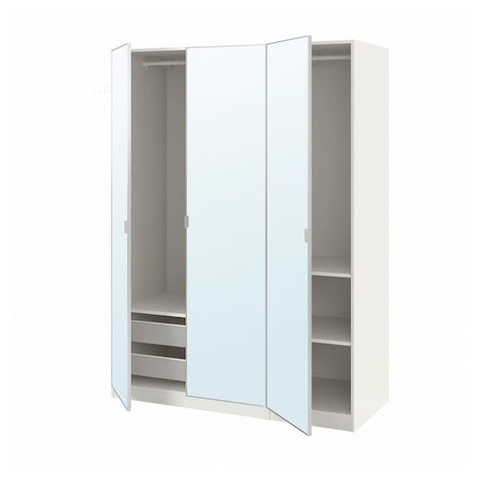 Ikea PAX / ÅHEIM - Wardrobe combination, white/glass mirror,150x60x201 cm