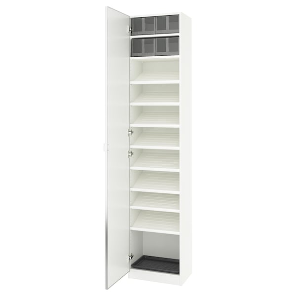 Ikea PAX / ÅHEIM - Wardrobe combination, white/mirrored glass,50x38x236 cm