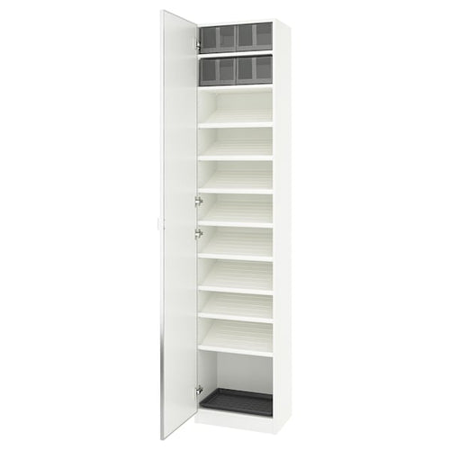 PAX / ÅHEIM - Wardrobe combination, white/mirrored glass,50x38x236 cm