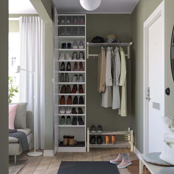 PAX / ÅHEIM - Wardrobe combination, white/mirrored glass,50x38x236 cm