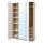PAX / ÅHEIM - Wardrobe combination, oak effect with white stain/glass mirror,150x38x236 cm