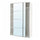 PAX / AULI - Wardrobe with sliding doors, white/mirrored glass,150x66x236 cm