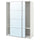 PAX / AULI - Wardrobe with sliding doors, white/mirrored glass,150x66x201 cm