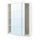 PAX / AULI - Wardrobe with sliding doors, white/mirrored glass,150x66x201 cm