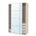 PAX / AULI - PAX / AULI Wardrobe with sliding doors, grey-beige/mirror glass, 150x66x236 cm