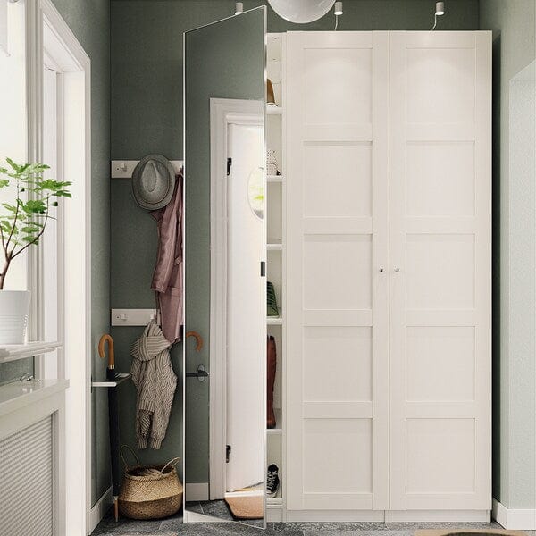 Ikea PAX / BERGSBO/ÅHEIM - Wardrobe combination, white/glass mirror,150x38x236 cm