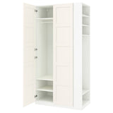 PAX / BERGSBO wardrobe combination, white white/white, 120x60x236 cm