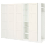 PAX / BERGSBO wardrobe combination, white white/white, 255x60x201 cm