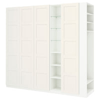 PAX / BERGSBO wardrobe combination, white white/white, 255x60x236 cm