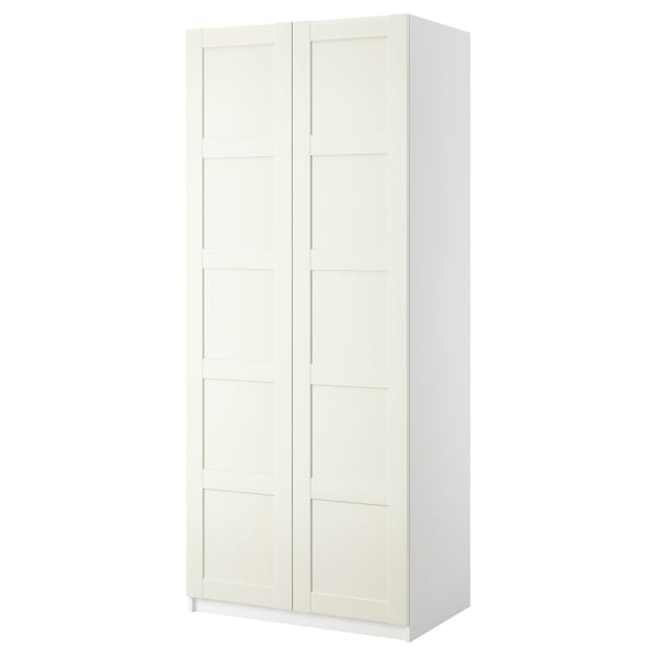 PAX / BERGSBO - Wardrobe combination, white/white,100x60x236 cm