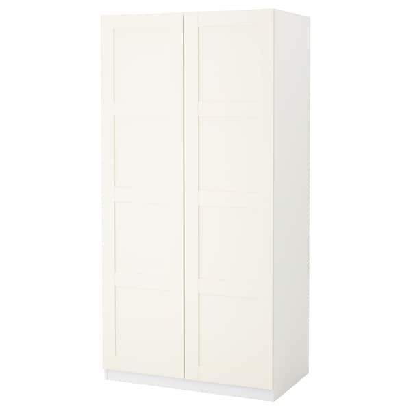 PAX / BERGSBO - Wardrobe combination, white/white,100x60x201 cm