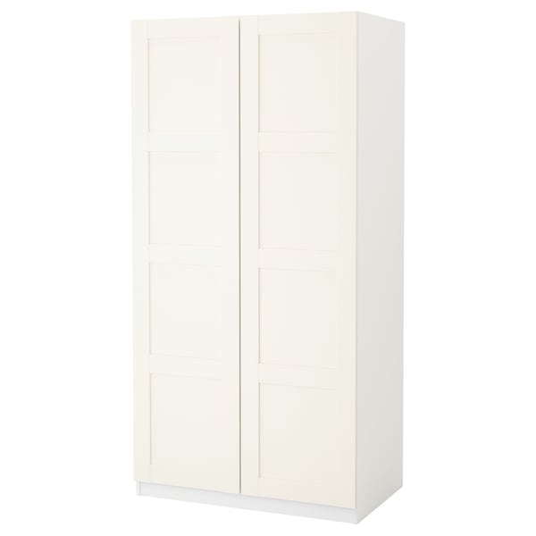 PAX / BERGSBO wardrobe combination, white/white, 100x60x201 cm