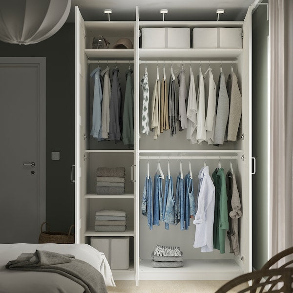 PAX / BERGSBO - Wardrobe combination, white/white,150x60x236 cm