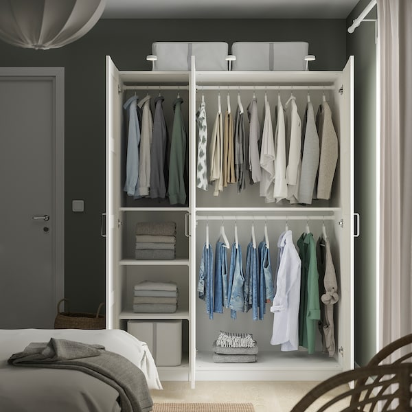 PAX / BERGSBO - Wardrobe combination, white/white,150x60x201 cm