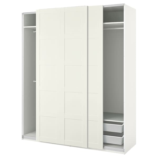 PAX / BERGSBO - Wardrobe combination, white/white,200x66x236 cm