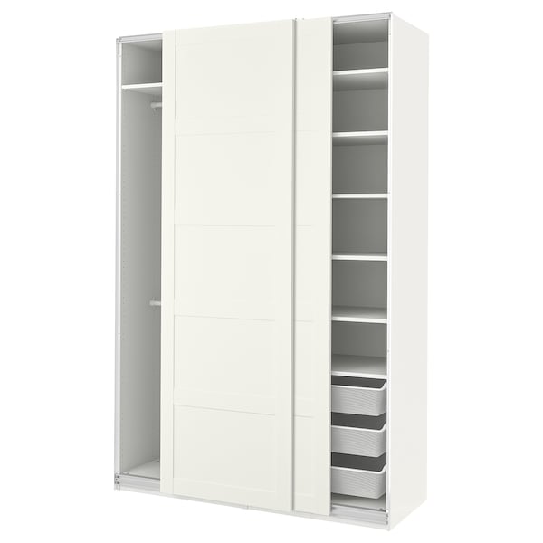 PAX / BERGSBO - Wardrobe combination, white/white,150x66x236 cm