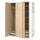 PAX / BERGSBO wardrobe combination, white stained oak effect white stained oak effect/white, 150x60x236 cm