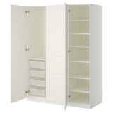 PAX / BERGSBO wardrobe, white/white, 150x60x201 cm