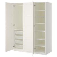 PAX / BERGSBO wardrobe, white/white, 150x60x201 cm