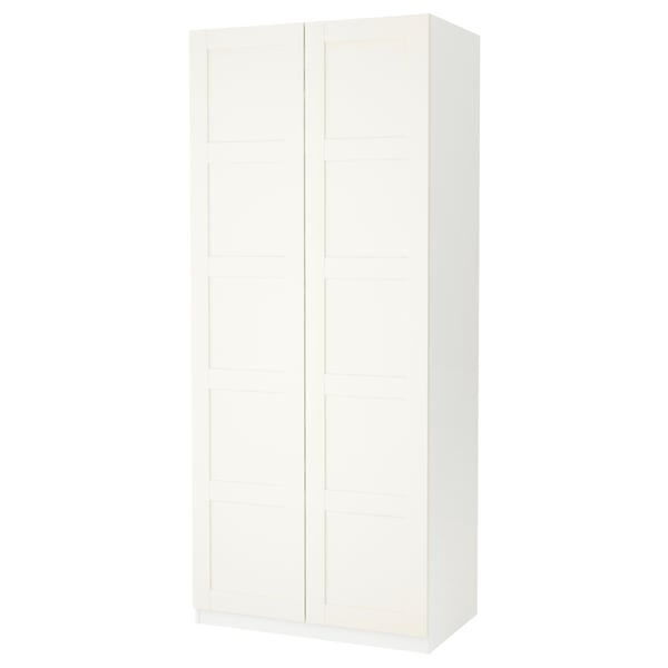 PAX / BERGSBO wardrobe, white/white, 100x60x236 cm